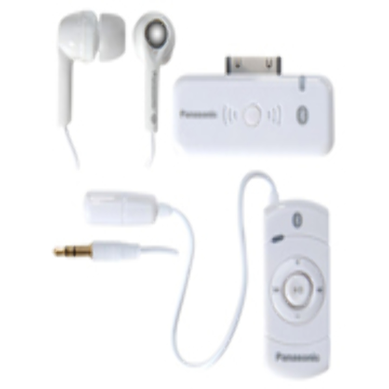 Audífonos Bluetooth para iPod Panasonic RP-BT10-W Control Remoto