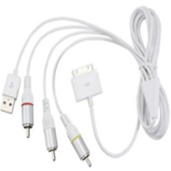 Cable AV Componente para iPhone, iPod Classic, Touch, Nano