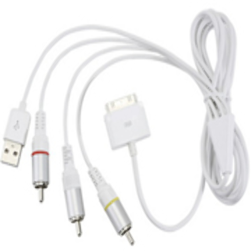 Cable AV Componente para iPhone, iPod Classic, Touch, Nano