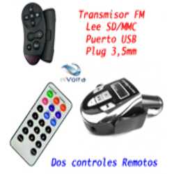 Transmisor FM USB SD/MMC HIFI Plug 3.5mm Control Remoto Volante