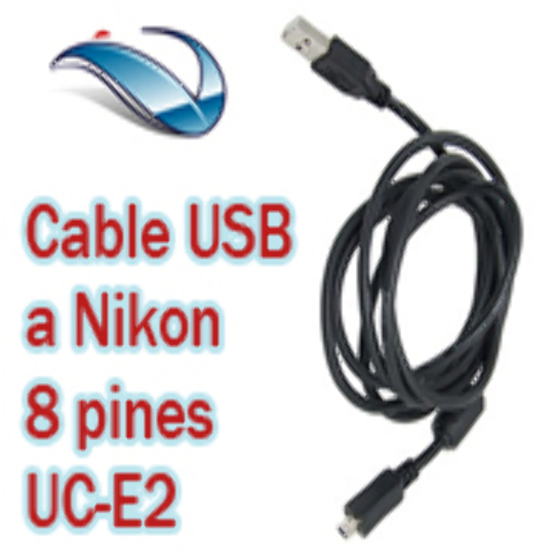 Cable de Datos para Nikon USB - 8 pin UC-E2