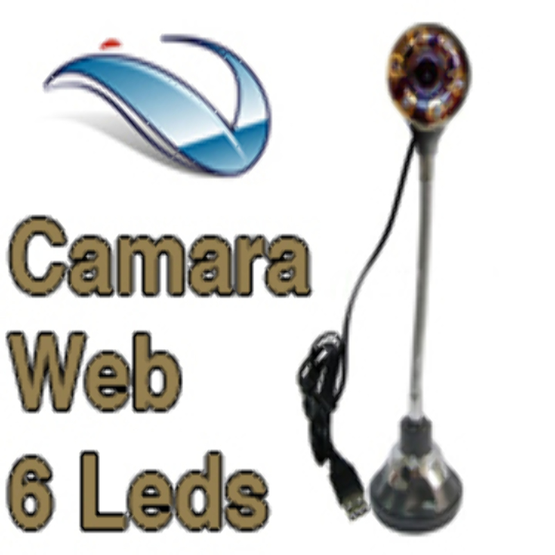 Camara Web 6 Leds Pedestal Brazo articulable y Flexible