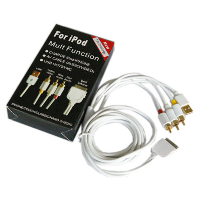 Cable Multi-Funcion iPod, Cargador, Audio Video, USB, iPhone 3G