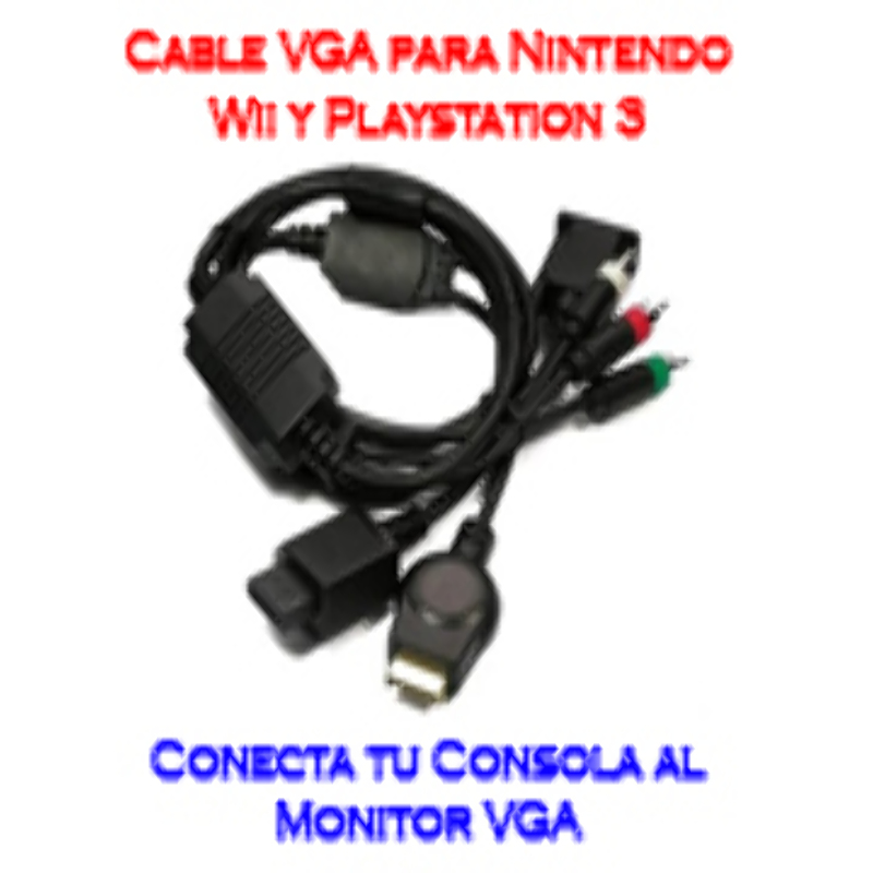 Cable VGA HD RCA para Nintendo Wii / Sony PS3 Playstation 3