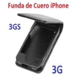 Funda de Cuero para iPhone 3G Apertura Vertical