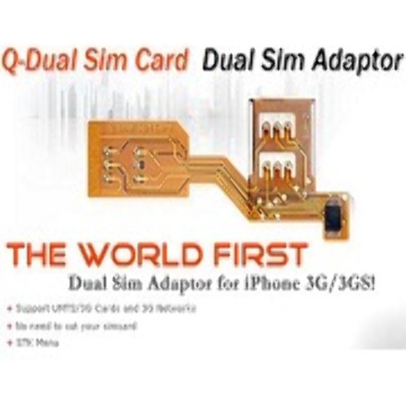 Dual SIM para iPhone 3G y 3GS Adaptador Q-Dual Sim