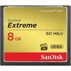 Compact Flash 8GB Sandisk Extreme 60 MB/s UDMA 400X
