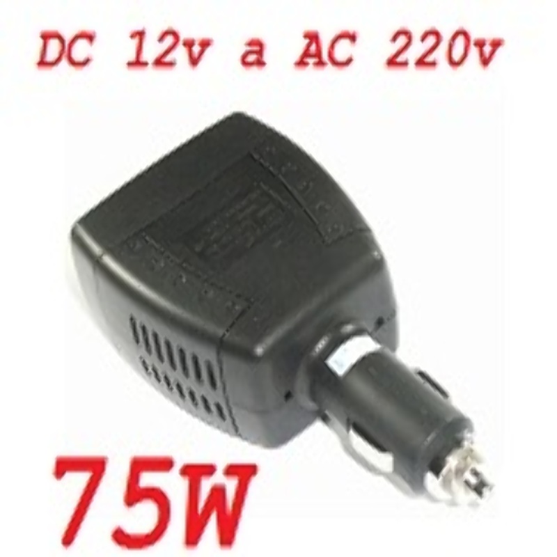 Inversor Voltaje Adaptador Auto 12v a 220 75W
