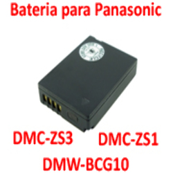 Batería Reemplaza Panasonic DMW-BCG10 DMC-ZS3 ZS1