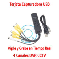 Tarjeta Capturadora Usb Easycap DVR 4 Canales Seguridad CCTV