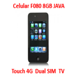 Teléfono Celular F080 Touch 4Gen 8GB Quad Band Dual SIM TV Java