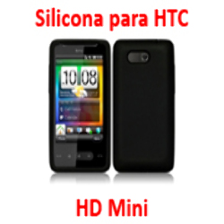 Funda Protectora de Silicona para HTC HD MINI Negra