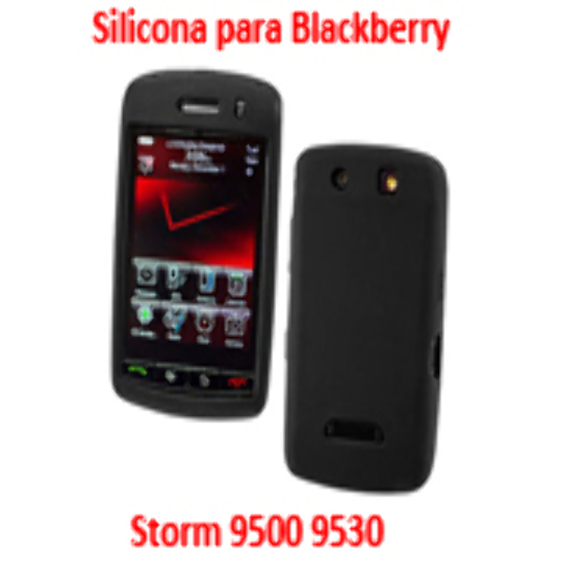 Funda Protectora de Silicona para Blackberry Storm 9500 9530 Neg