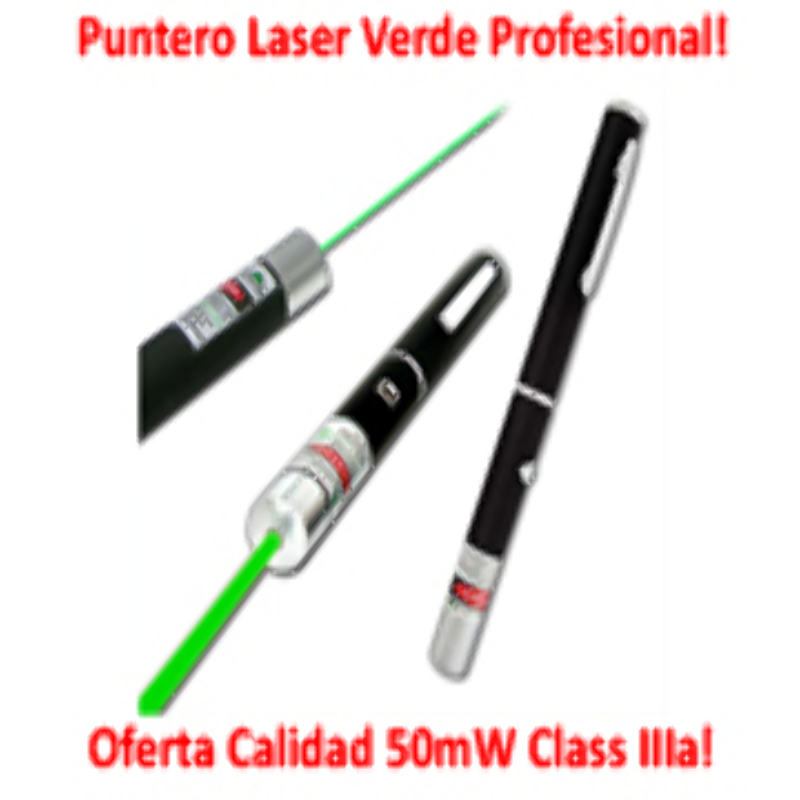 Puntero Laser Color Verde 50mW Clase IIIa Oferta!