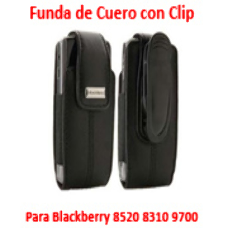 Funda de Cuero con Clip para Blackberry Curve 8520 8310 8350 970