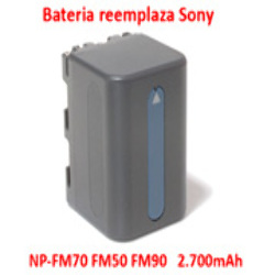 Batería Reemplaza Sony NP-FM70 NP-FM50 FM30 FM90 2.700mAh