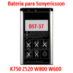 Batería Reemplaza Sonyericsson BST-37 K750 Z520 W800 Z300