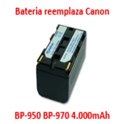 Batería Reemplaza Canon BP-950 BP-970 BP-9387ZH