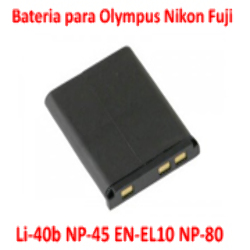 Batería Reemplaza Olympus LI-40B Fuji NP-45 Nikon EN-EL10 LI-42B