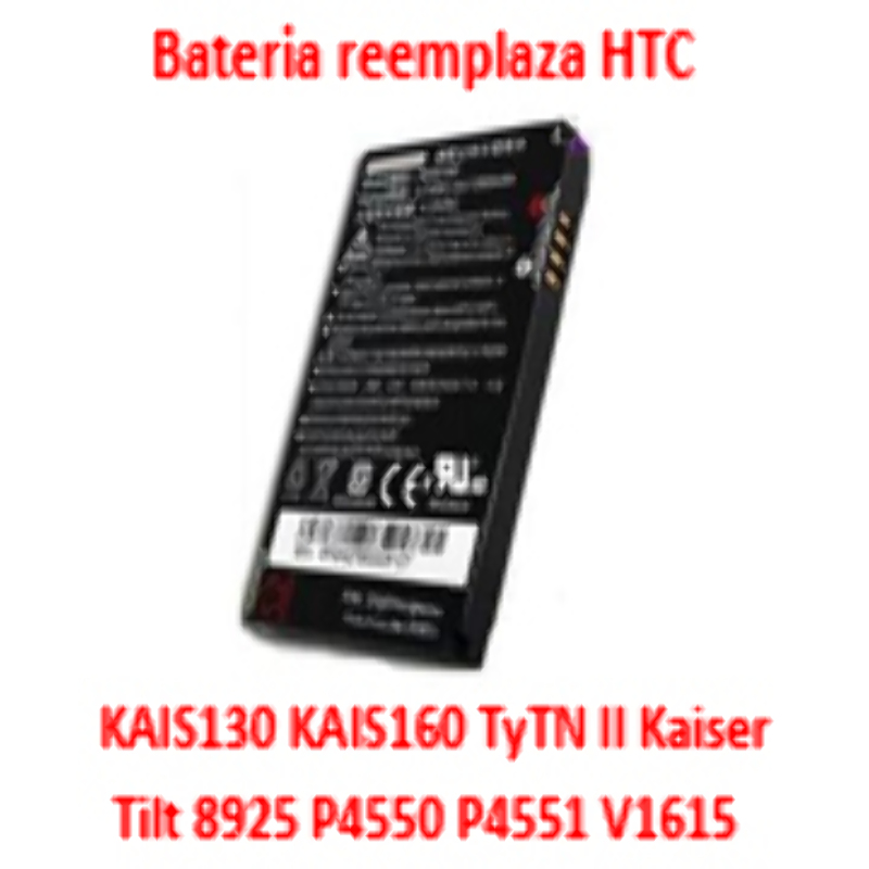 Batería Reemplaza HTC KAIS130 KAIS160 TyTN II Kaiser 8925 Tilt
