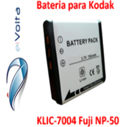 Batería reemplaza Kodak Klic-7004 Fuji NP-50 Pentax D-Li68
