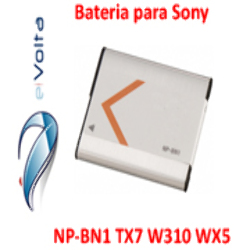 Batería reemplaza Sony NP-BN1 para DSC-TX7 W310 W350 WX5