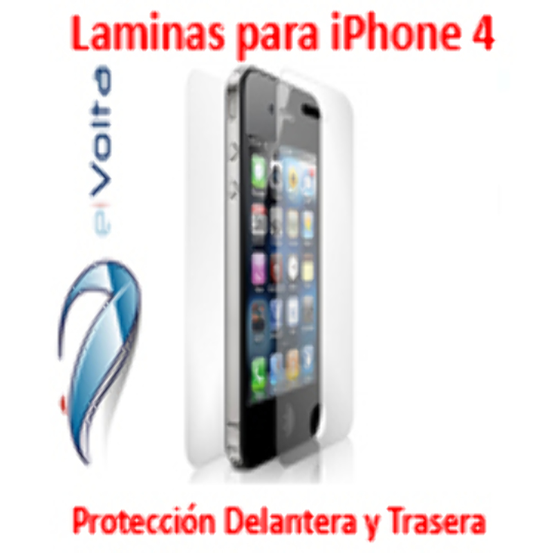 Laminas Protectoras Pantalla LCD y Parte Trasera iPhone 4 4S