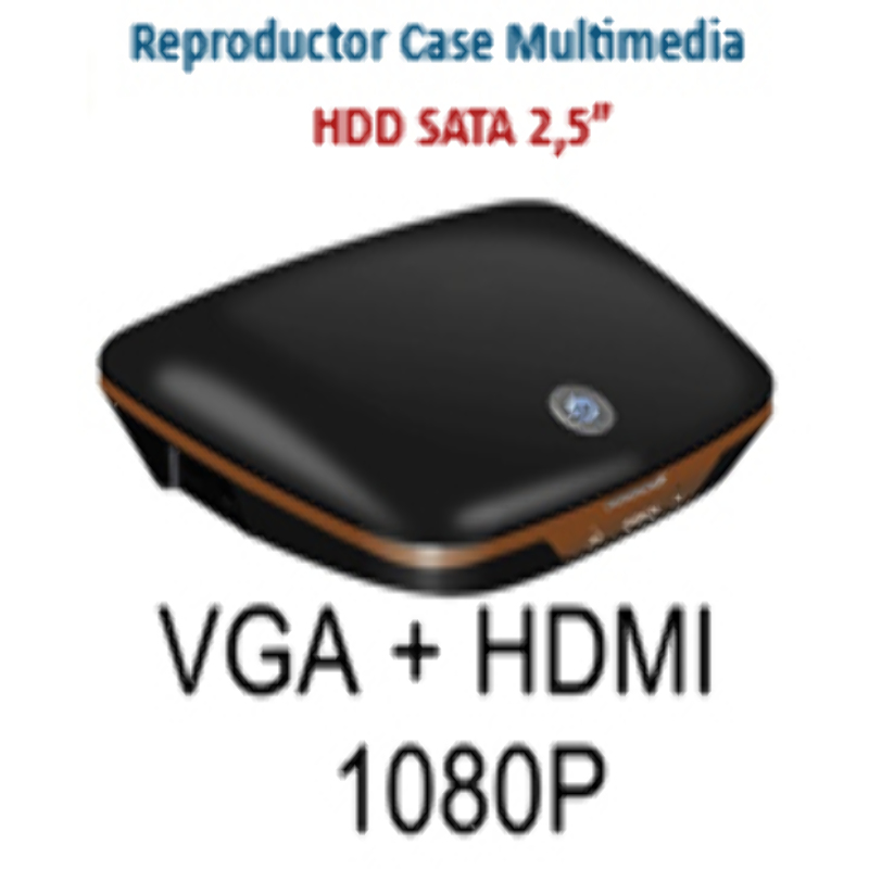 Reproductor Multimedia Case SATA 2,5" 1080P Full HD HDMI VGA