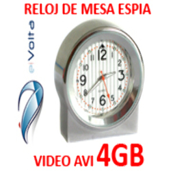 Reloj de Mesa Camara Espia Oculta 4GB Graba Audio Video AVI