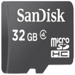 Memoria Micro SD HC 32GB Sandisk c.4 + Adaptador SD