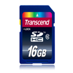 Memoria SD HC 16GB Transcend Clase 10 TS16GSDHC10