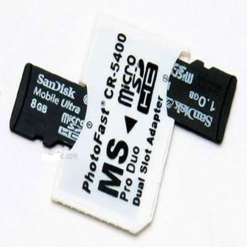 Adaptador Micro SD a 2 x MS Pro DUO Memory Stick