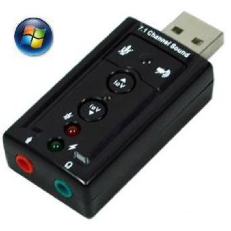 Tarjeta de Sonido USB 7.1 Virtual 3D