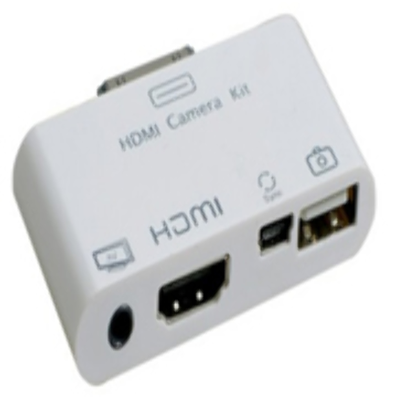 Kit para iPad HDMI 4 en 1 Conecta TV PC Teclado SD Fotos iPad 2