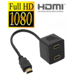 Cable Splitter HDMI Macho a 2 puertos HDMI Hembra Full HD
