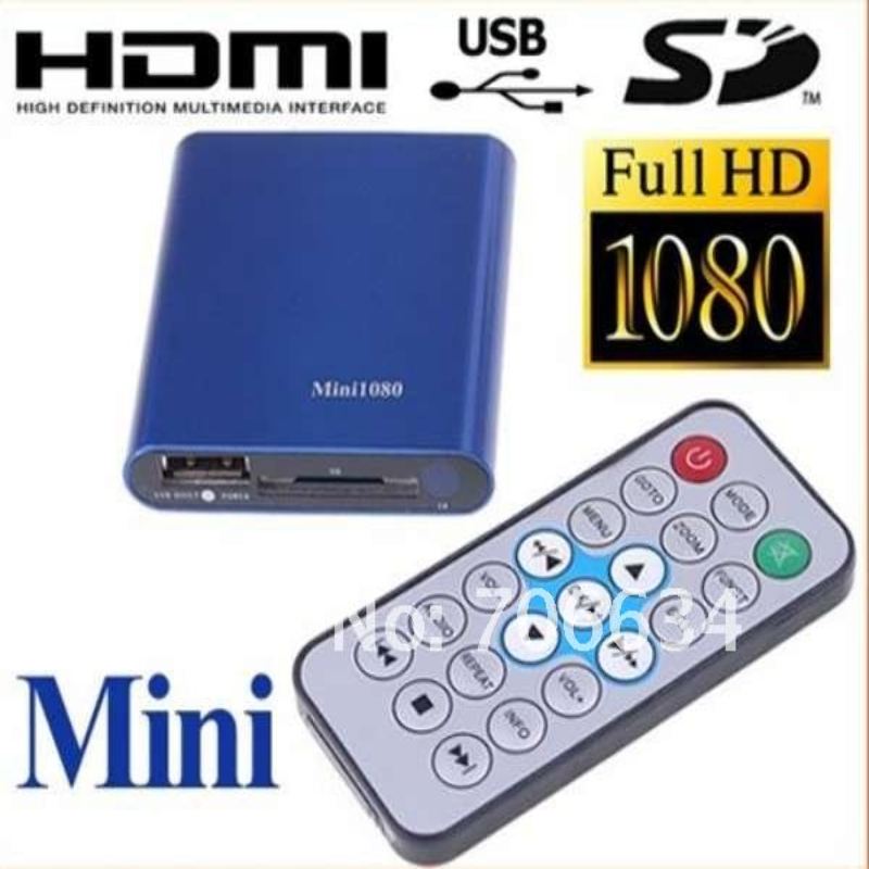 Mini reproductor multimedia HD 1080P
