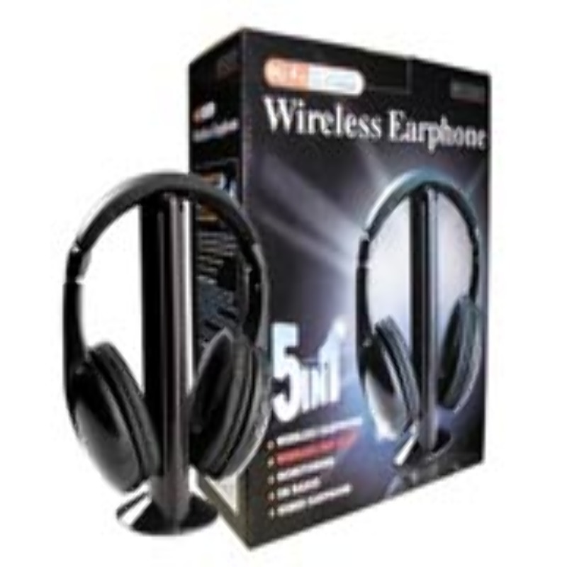 Audifonos Inalambricos 5 en 1 Microfono Integrado PC TV DVD MP3