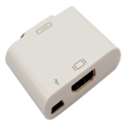 Adaptador Conector Dock a HDMI + Cable USB para New iPad 2 iPhon