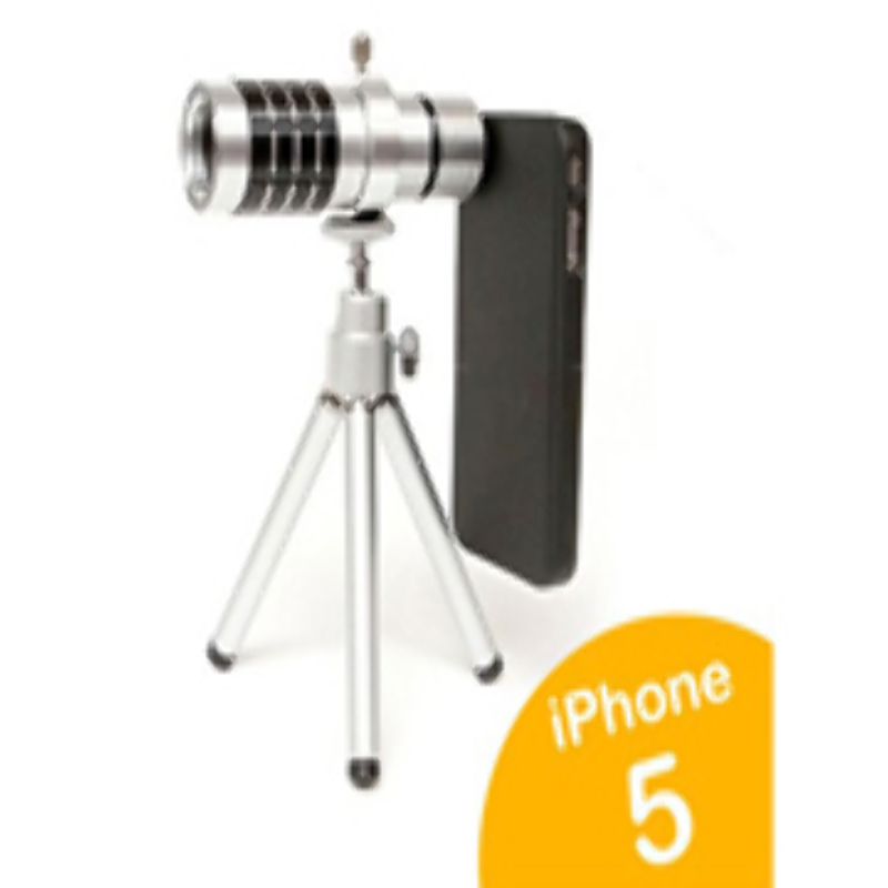 Teleobjetivo Zoom Optico 12x para iPhone 5 con Tripode