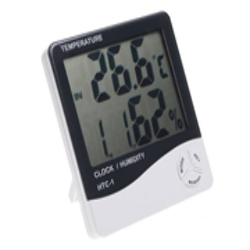 Higrometro Termometro Digital Reloj Fecha Humedad HTC-1