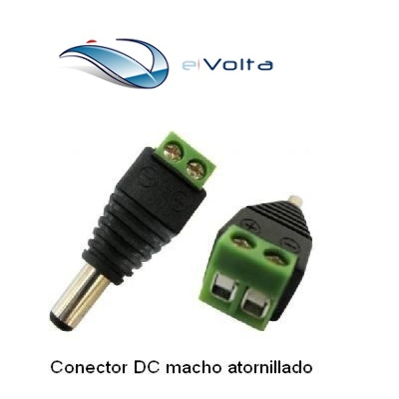 Conector DC Macho Cctv