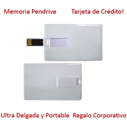 Memoria Pendrive 8GB Tipo Tarjeta de Credito Imprimir Imprimible