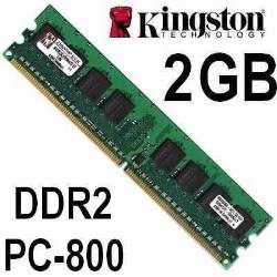 Memoria RAM 2GB PC Kingston DDR2 800MHz PC2-6400