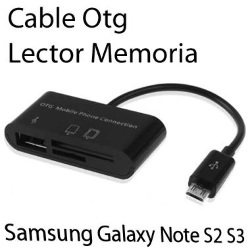 Lector Otg Para Galaxy S2 9100, S3 9300, Note SD Micro SD