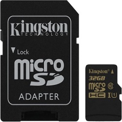 Micro SD Kingston SDCA10/32GB 32GB Clase 10 UHS-I 90MB/s 45MB/s