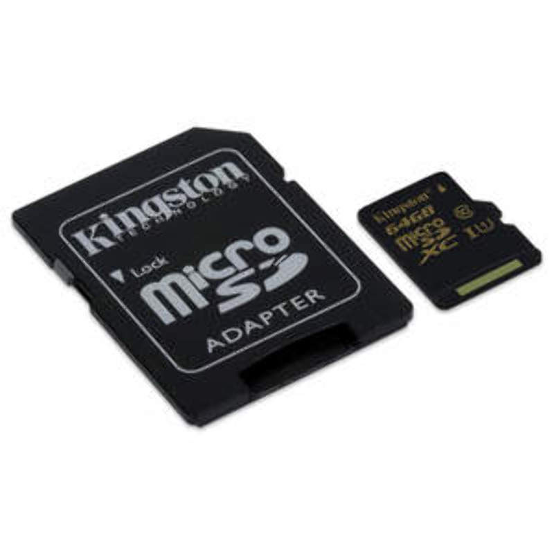 Micro SD Kingston SDCA10/64GB 64GB Clase 10 UHS-I 90MB/s 45MB/s