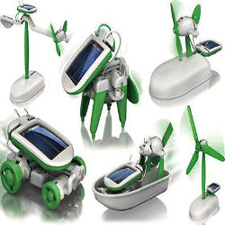 Kit Solar Educativo Robotica 6 en 1 Vibe Diy Verde