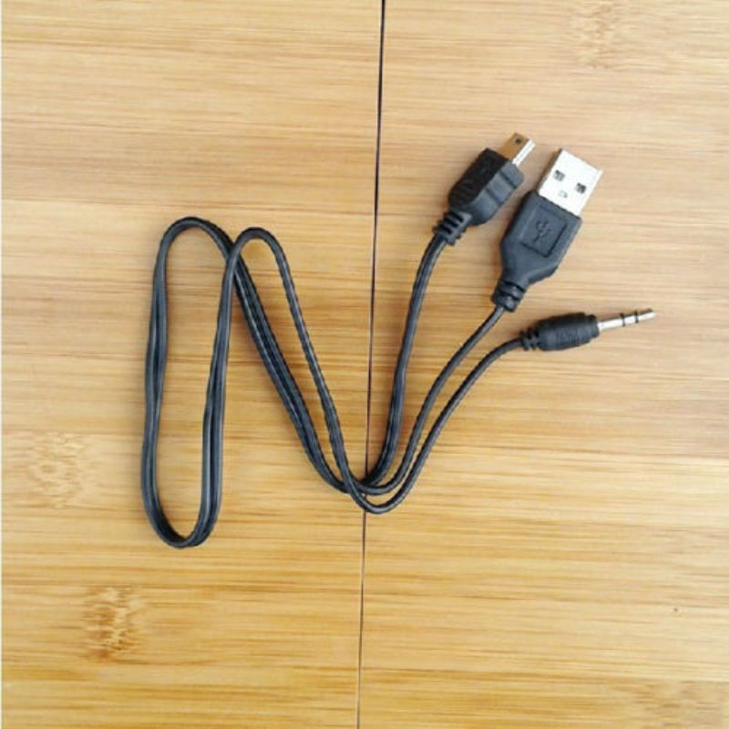 Cable  para parlante portatil USB macho Mini 5pin 3.5mm Aux