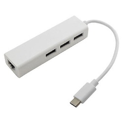 Adaptador USB-C 3.1 a Ethernet Lan + Hub 3 USB