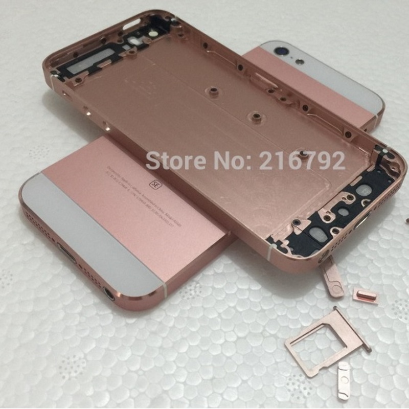 Tapa Trasera iPhone 5s Rose Gold Botones y Porta Sim Estilo iPho